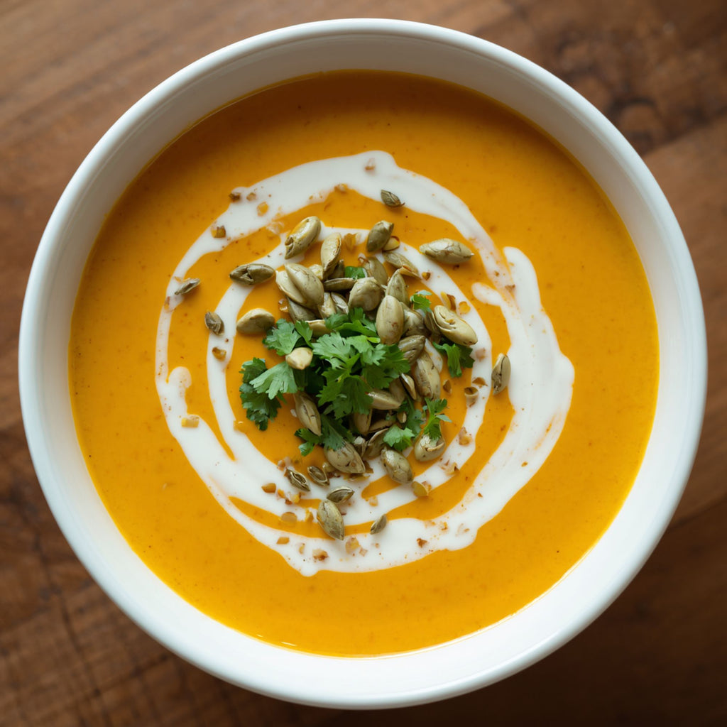 Roasted pumpkin & coconut soup