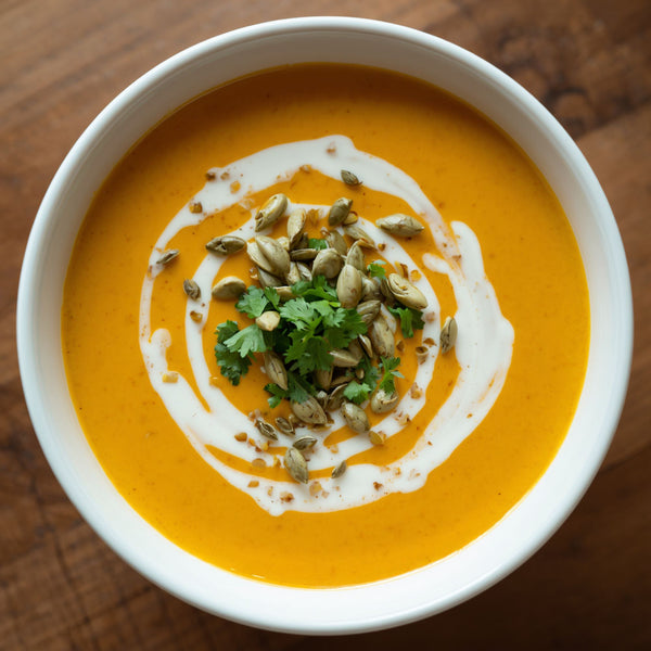 Roasted pumpkin & coconut soup