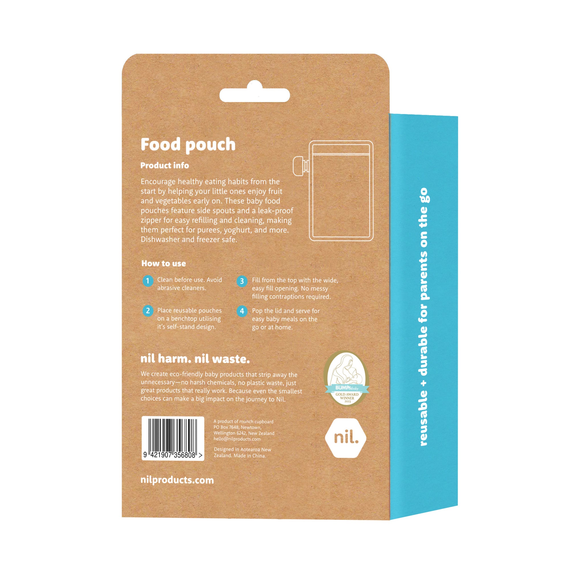 reusable food pouch |munchcupboard